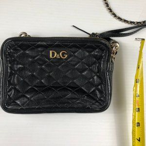 Dolce & Gabbana Black Clutch with chain